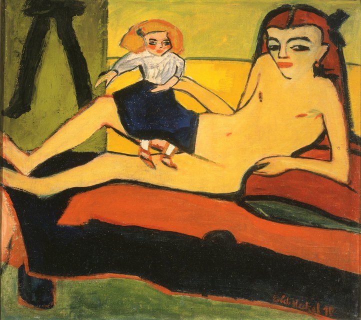 Erich Heckel: Mädchen mit Puppe, 1910 - Serge Sabarsky Collection © ProLitteris
