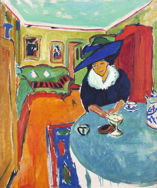 Ernst Ludwig Kirchner: Dodo am Tisch, 1909 Bild: Kirchner Museum Davos