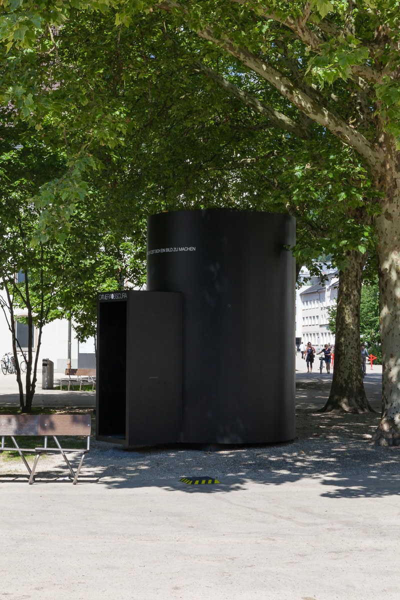 Die begehbare Camera Obscura steht noch bis 8.10. auf dem Kornmarktplatz