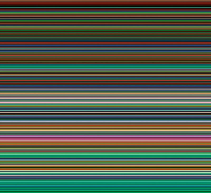 Gerhard Richter: Strip (927-7), 2012, Digitaler Druck, montiert zwischen Aluminium und Acrylglas 210 x 230 cm © Gerhard Richter, Köln 2013