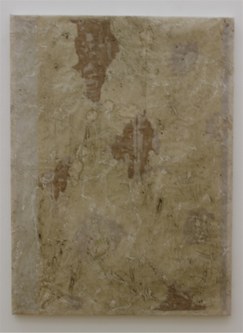 Alfred Graf: Lavant (Wolfsberg), 2016. Sediment, Wachs, grundierte Baumwolle