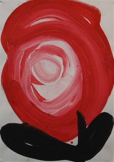 Marina Koldobskaya: Red Rose, 2017, Acryl auf Papier