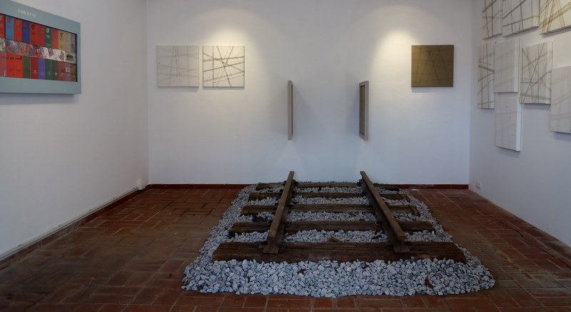 Alois Galehr: "Lok. Zeit. Do fahrt dr Zug drübr" (Ausstellungsansicht)