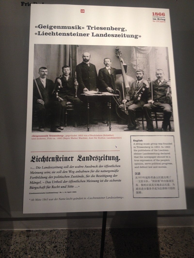 Aus der ersten Liechtensteiner Landeszeitung