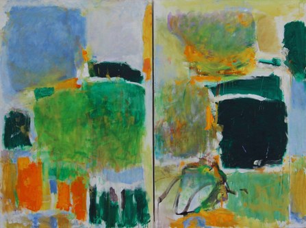 Joan Mitchell: "The Sky is blue, the grass is green", Öl auf Leinwand, 1972