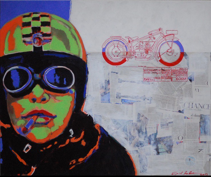 Sigrid Hutter Sigrid: Motorcycle Series, Acryl auf Leinwand, 2011-13
