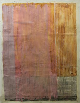 Christoph Luger: Ohne Titel, aus der Serie XXV, 2014, Leimfarbe auf Papier, 200 x 165 cm