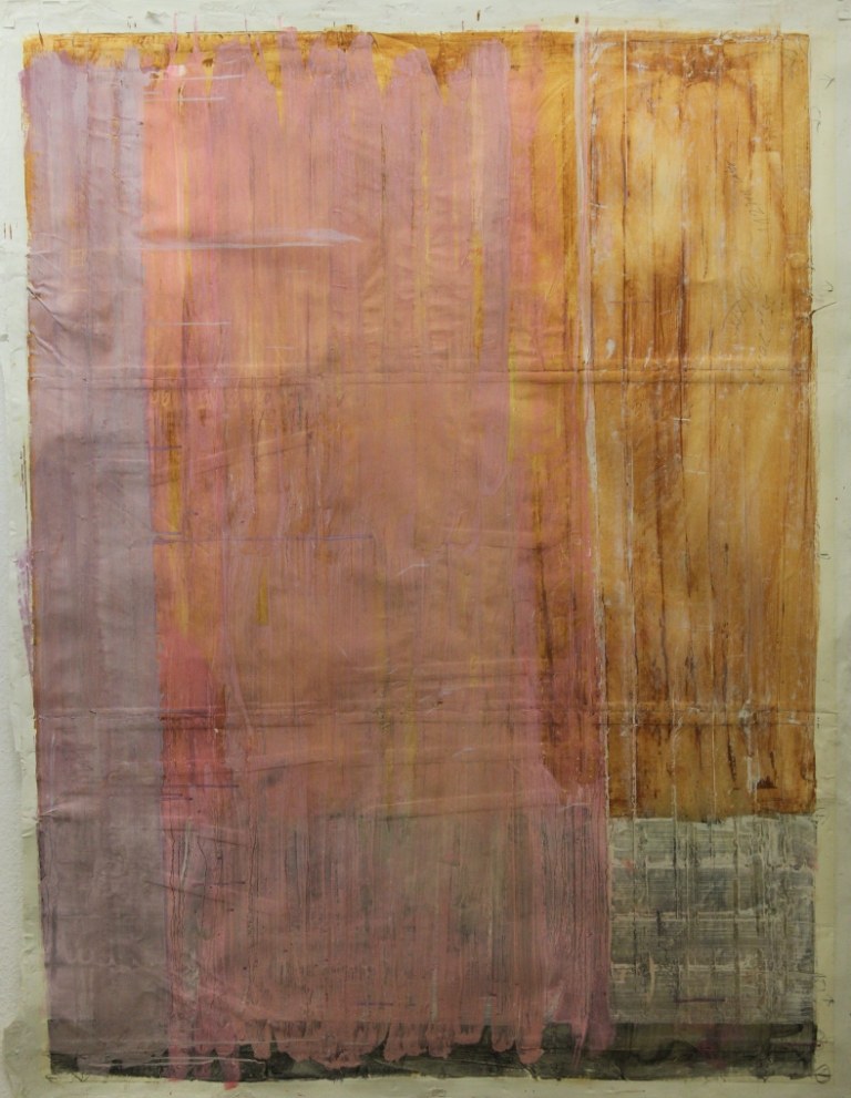 Christoph Luger: Ohne Titel, aus der Serie XXV, 2014, Leimfarbe auf Papier, 200 x 165 cm