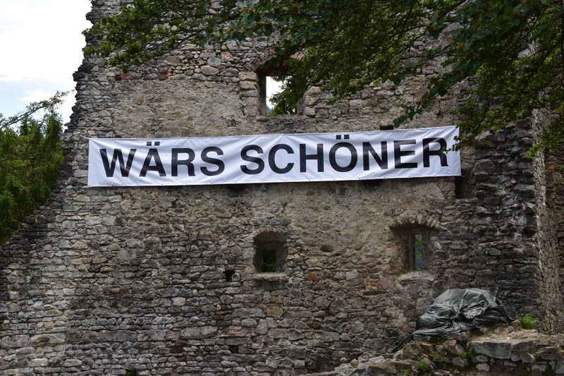 Erst beim Weitergehen erschließt sich der zweite Teil des Statements