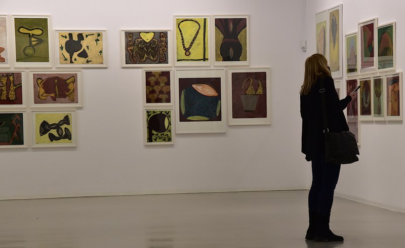 Gesine Probst-Bösch: Blick in die Dock 20 Ausstellung (© Karlheinz Pichler)