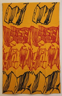 Per Kirkeby: Decke, 1997, Baumwolle in Atlasbindung, hergestellt von David Fussenegger Textil
