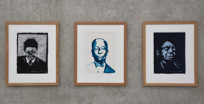 Thomas Schütte: Aus der Serie 'Blues Men', 2018, Aquarell und Tinte auf Arches Papier