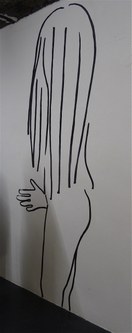 Sabine Marte: Hand geben (Wandzeichnung)