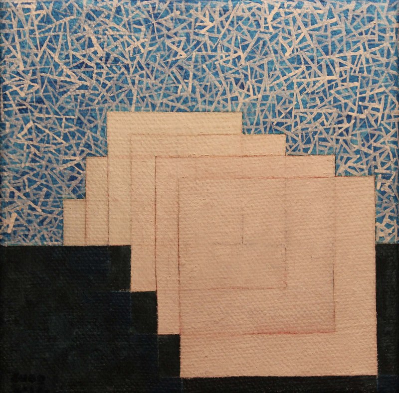 Stephan Sude: Über dem Horizont. Öl auf Leinwand, 2012