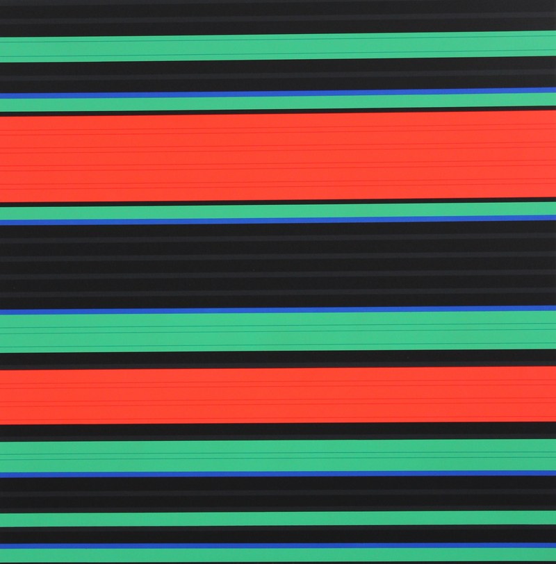 Günter Fruhtrunk: o.T., Seriegrafie auf PVC, 1974, Ed. Denise Rene