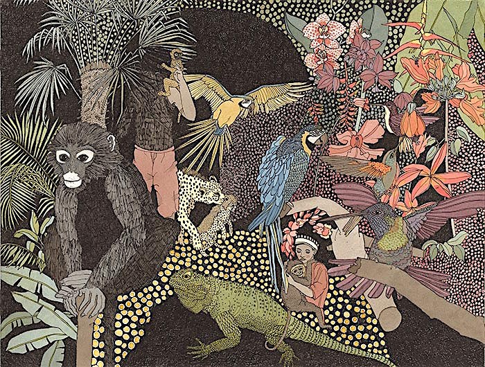 Illustration der Vorarlberger Künstlerin Sophie Thelen zu einem Text von Daniil Charms