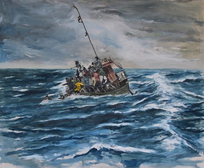 Boot-Gemälde von Lorenz Helfer