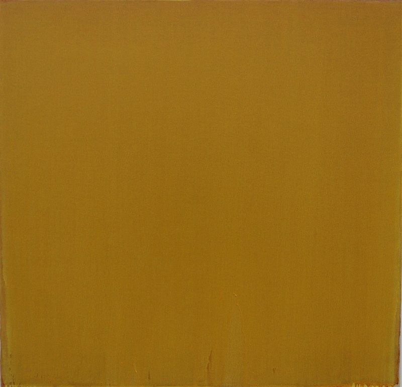 Joseph Marioni: "Sienna Painting" (2013), Acryl und Leinen auf Tragbahre (Kunstmuseum Appenzell) (Fotos: Karlheinz Pichler)