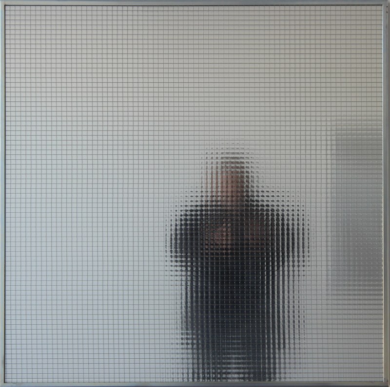 Gerold Tagwerker: scan.portrait, 2007. Glas, Drahtglas, Spiegel, Zinkblech (Kunstmuseum Appenzell)