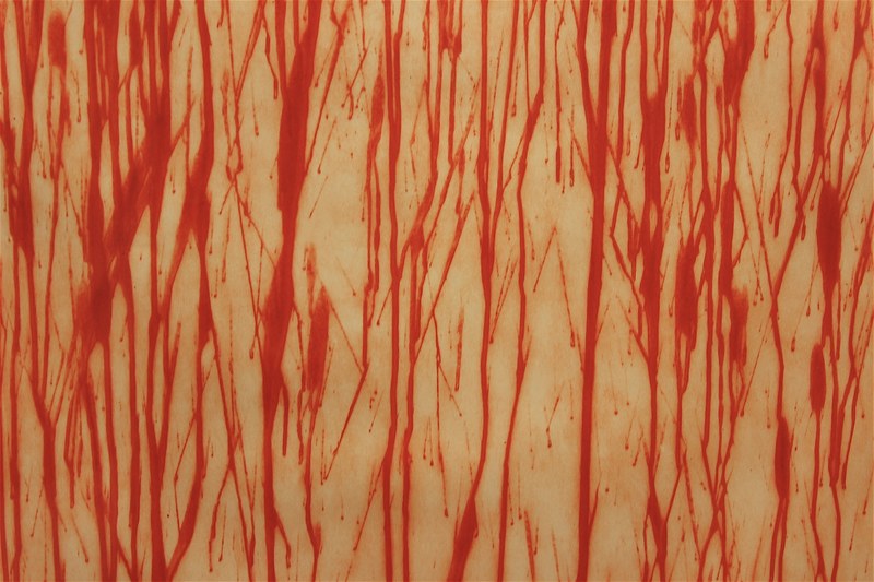 Richard Long: "Sweet Old World", 2014 (Ausschnitt), Carborundum auf Papier (Palais Liechtenstein)