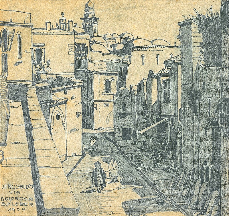 Bartle Kleber, Blick vom Österreichischen Hospiz auf die Via Dolorosa