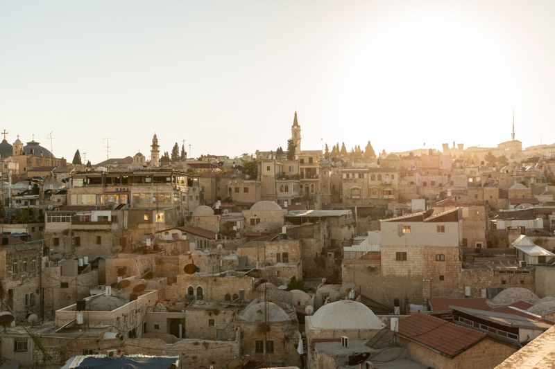Blick vom Hospiz in die Altstadt Jerusalems (© Johannes Fink)