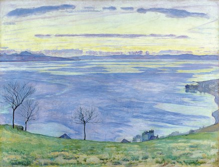 Ferdinand Hodler: "Abend am Genfersee", 1895, Öl auf Leinwand
