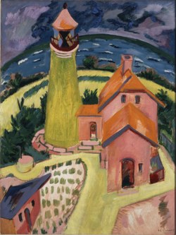Ernst Ludwig Kirchner: Leuchtturm Staberhuk, Fehmarn. 1912, Öl auf Leinwand (Foto: Carnegie Museum of Art, Pittsburgh)