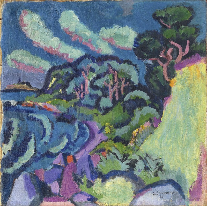 Ernst Ludwig Kirchner: Mexikobucht auf Fehmarn. 1912, Öl auf Leinwand. (Bild: Privatsammlung)