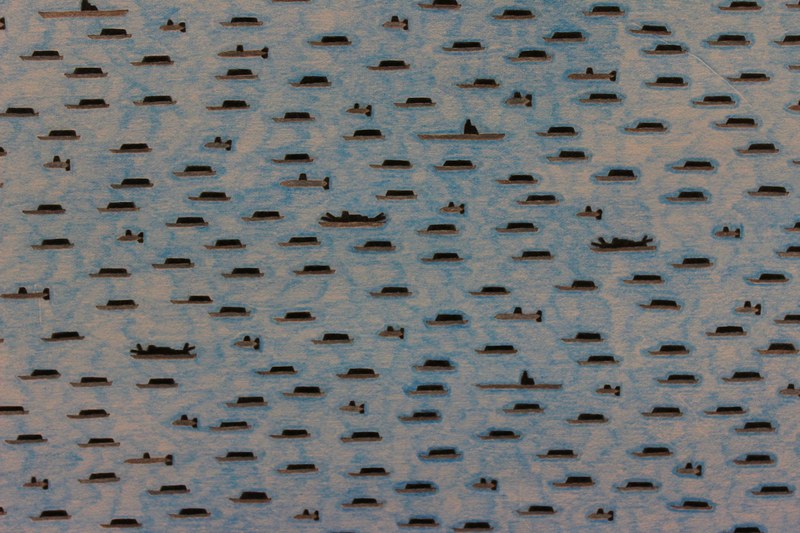 Matsumoto Hironobu: "Die Vereinten Flotten der Welt", 2010, Farbstift auf Papier