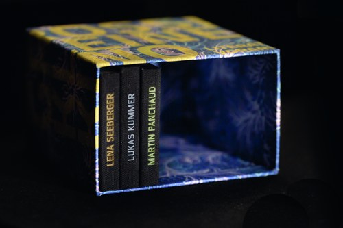 Die Reihe von neun kleinen Daumenkinos wird diese Sammelbox bis 2024 füllen – erhältlich auf der Website des Literaturhauses: www.literatur.ist