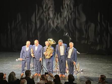 Das Sonus Brass Ensemble mit Attila Krako, Zoltan Holb, Harald Schele, Jan Ströhle und Stefan Dünser (Foto: Andreas Schuchter)