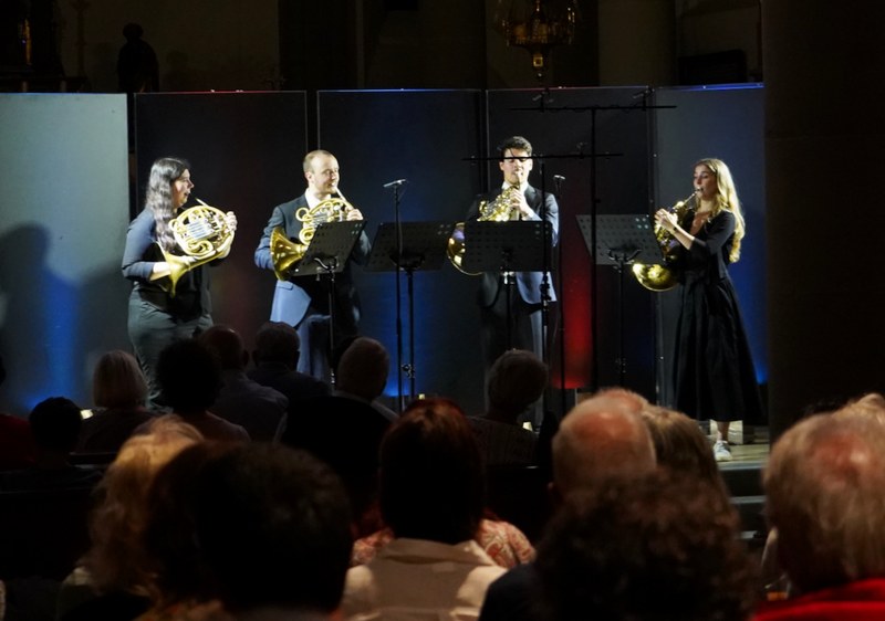 Das Ensemble „QadriCor“ feierte die Klangvielfalt des Horns mit unterschiedlichsten Werken.
