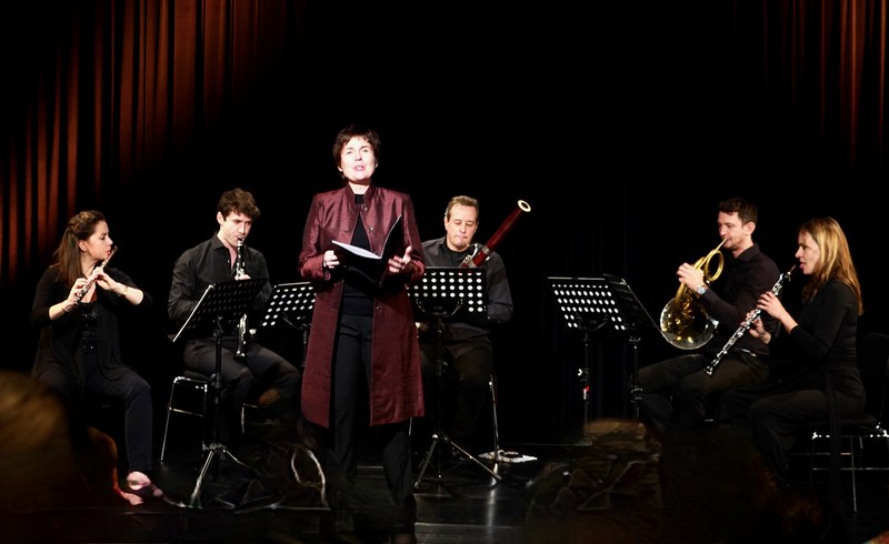 Heidemaria Oberthür und das Webern Wind Quintet präsentierten unter anderem zwei Werke des Dornbirner Komponisten Thomas Thurnher.
