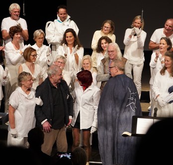 Gerold Amann, Rolf Aberer und Ulrich Gabriel wurden stürmisch gefeiert.