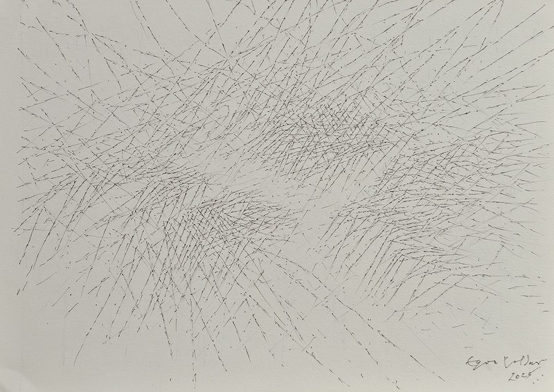 Egon Goldner – Bleistift auf Papier, 2025 (Foto: Kapi)