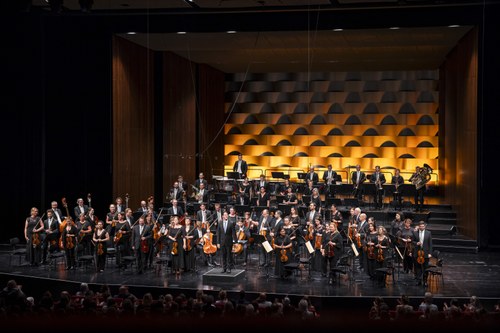 Leo McFall und das Symphonieorchester Vorarlberg wurden im Rahmen des vierten Orchesterkonzertes bei den Bregenzer Festspielen stürmisch gefeiert. (Foto:Lisa Mathis)