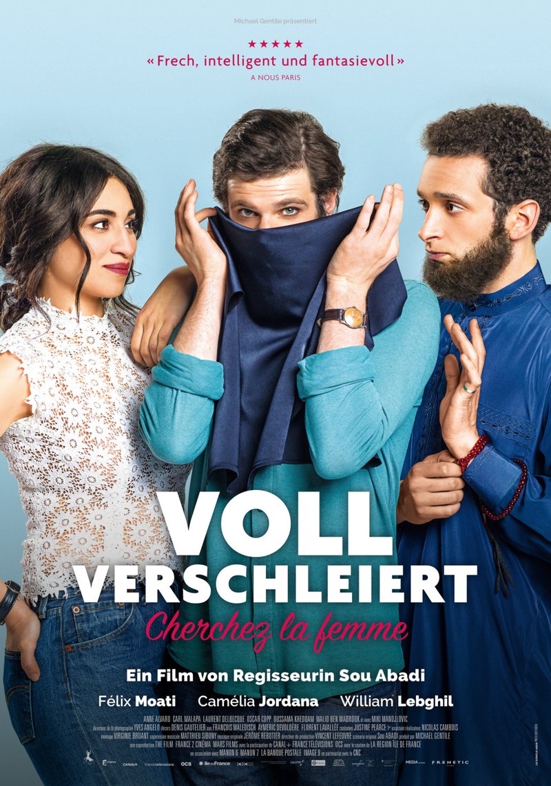 Mahmoud (rechts) als fanatisierter Muslim, der seine Schwester einsperrt und sich in Scheherezade verliebt. Alles klar?