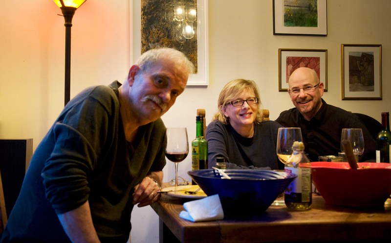 John Abercrombie mit Gattin Lisa und Filmemacher Arno Oehri