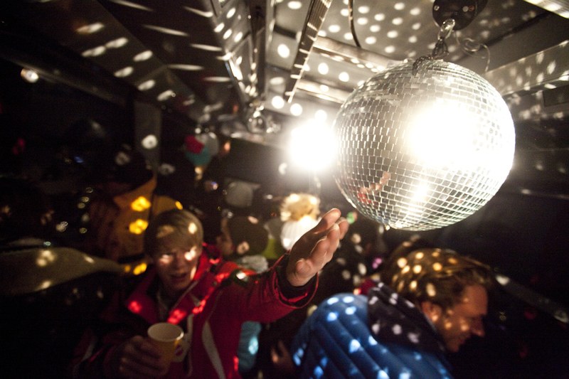 Die Gondeln der Rüfikopfbahn als DJ-Floors
