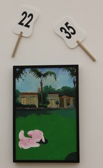 Mel Chin: "Sam's Late Paintings - Sunny LA series, Marilyn Monroes House", Acryl auf LW, 1995-98