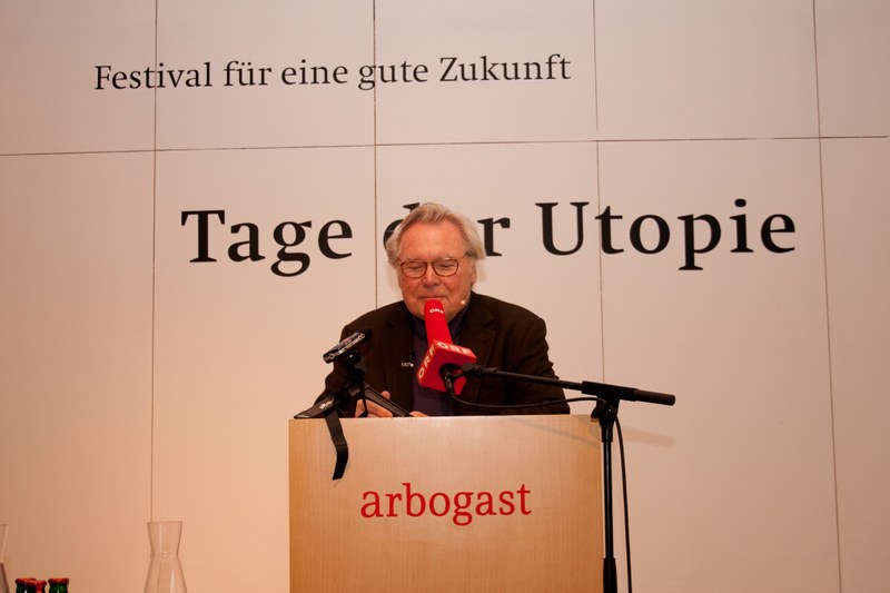 Oskar Negt, Eröffnungsredner der „Tage der Utopie" in St. Arbogast (Foto Gerda Zimmermann)