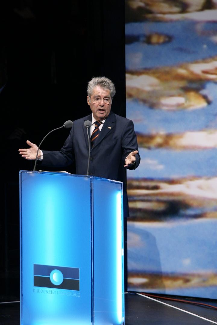Bundespräsident Dr. Heinz Fischer eröffnete die 67. Bregenzer Festspiele
