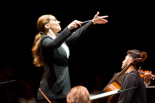 Giedrė Šlekytė, Dirigentin des ersten Orchesterkonzertes der Bregenzer Festspiele (Foto: Dietmar Mathis)