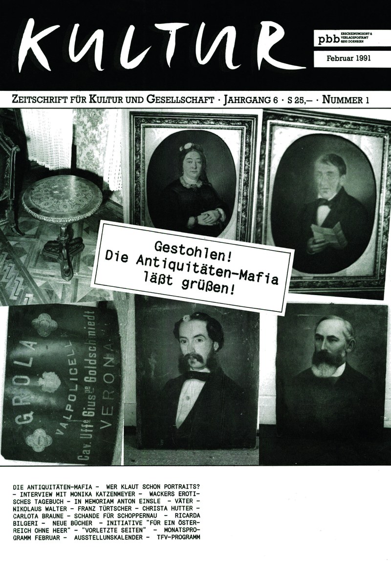 Zu den Highlights der ersten zehn KULTUR-Jahrgänge gehören die Berichte über kriminelle Machenschaften, z. B. über „Antiquitäten-Mafia“.