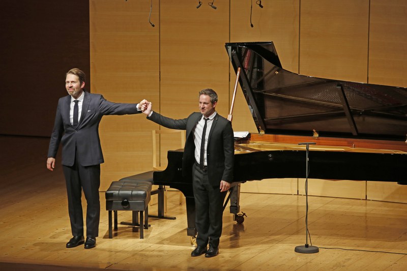 Die Piansten Leif Ove Andsnes und Bertrand Chamayou im Angelika-Kauffmann-Saal (Foto: Schubertiade)