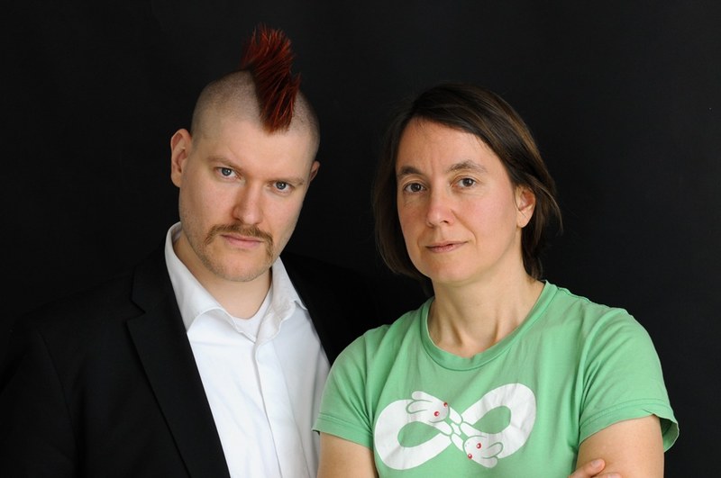Kathrin Passig und Sascha Lobo waren zu Gast in der Landesbibliothek (Foto Susanne Schleyer).