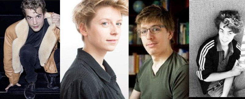 Junge Lyriker: Patrick Savolainen, Tabea Xenia Magyar, Simon Deckert und Gerd Sulzenbacher.