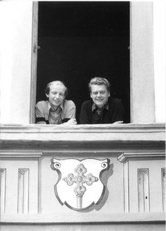 Gerd Nachbauer und Hermann Prey (Palasthof, 1977) © Siegfried Lauterwasser