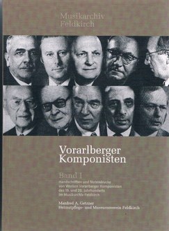 Das Cover der beiden großen Bände zum Musikarchiv mit den Vorarlberger Komponisten ...
